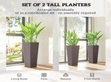 Set of 2 Plastic Flower Pots 29700264
