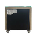 Lucienne Beige Velvet Nightstand B2726P294448