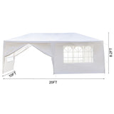 ZNTS 10x20' Outdoor Garden Gazebo Wedding Party Tent Canopy Marquee with 6 Removable Sidewalls W2185P192559