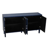 Stylish and Functional 4-Door Storage Cabinet with Pine legs and MDF, for Living Room Bedroom,and W757P144371