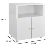 ZNTS Home Office Printer Stand Wheels, Printer Tables File door Mobile Lateral Filing Cabinet W1247P236440