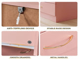 5-Drawer Particleboard Chest with Melamine Finish Drawer Dresser 26*13*39in Nail powder 90373951