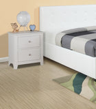 ZNTS Bedroom Bed Side Table 1x Nightstand White Color Wooden 2 Drawers Table Nightstands B011133627