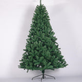 ZNTS 8ft Artificial Christmas Tree Full Natural Spruce PVC Fir Tree Foldable Metal Stand Unlit Green W498P198015