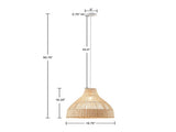 Bell Shaped Bamboo Pendant B03596569