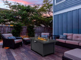 43-Inch Fire Table50000 BTU Gas Firepit with Volcanic Stone Black 45855548