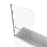 ZNTS Bath tub Pivot shower screen, with 1/4" tempered glass and towel bar 3458 W2122131075