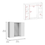 Artemisa Medicine Cabinet, Double Door, Mirror, One External Shelf -White B07091821
