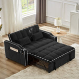 ZNTS 1 versatile foldable sofa bed in 3 lengths, modern sofa sofa sofa velvet pull-out bed, adjustable W2151127337