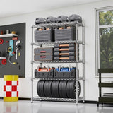 Steel Storage Shelving 5-Tier Utility Shelving Unit Steel Organizer Wire Rack for T3651P341040