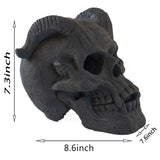 Refractory Materials Fireproof Imitated Human Fire Pit Skulls Gas Log for NG, LP Wood Fireplace, W2734P194127