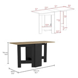 Gateleg Folding Table Space-Saving with Compact Design B070P188881