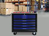 7 DRAWERS MULTIFUNCTIONAL TOOL CART WITH WHEELS-BLACKBLUE 83846635