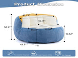 Oversized Bean Bag Chairs,Multicolor Faux Fur Couch Filled with Shredded Sponge,Large Lounger Sofa 52229130