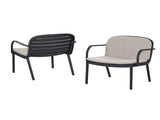 Luna Outdoor PP Club Chair, Black Frame with Beige Cushion, Set of 2 N775P272730B