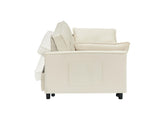 Modern velvet sofa, sofa pull-out bed, small love seat casual sofa with back, with pillow, pockets, W3371P314973