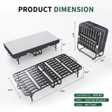 75" x 38" Twin Folding Bed with 3.7" Memory Foam Mattress, Portable Foldable Extra Bed, Rollaway Bed T2398P290413