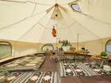 6M Oversized Indian Pyramid Cotton Tent, Outdoor Waterproof Heavy-Duty Luxury Glamping Cotton Tent 33001124