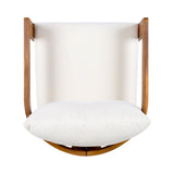 Premium Acacia Wood Outdoor Club Chair, Curved Tub Design, Water-Resistant Cushions, All-Weather N767P314269B