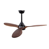 Hot sales 52 Inch Indoor Black Ceilings With Lights, Dimmable LED, 3 Solid Wood Blades, Ceiling W2991P338637