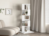 360&deg Rotating Bookshelf with Acrylic Plate, 5-Tier Tall, Floor Rack Simple Bookcase, Modern W409P167480