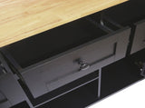 Kitchen Cart with Rubber wood Drop-Leaf Countertop ,Cabinet door internal storage racks,Kitchen 10459641