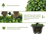 4FT Artificial Triple Ball Boxwood Topiary Trees Outdoor Ball-Shaped Boxwood, Fake Plants, Home W2945P578008