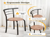 3-Piece Small Dining set, Table and Chair Set for 2 ,for Living Room, Dining Room, Kitchen, Brown 82266225