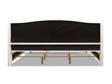 Carmen King Upholstered Wingback Panel Bed Frame, Antique White Polyester B2719P238234