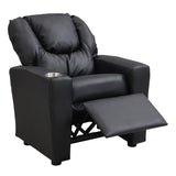 ZNTS Kids Recliner Chair Black PVC W311P216907