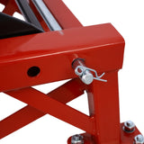 300 lbs Hydraulic Motorcycle Scissor Jack Lift Foot Step Wheels for Small Dirt Bikes,red color W46577206