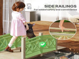 4.7ft Garden Bridge Arc Wood Footbridge Decorative Pond Bridge Prohibited by 86306248