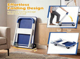 Folding Hand Truck, Heavy-Duty Metal Push Cart with 330LBS Weight Capacity, Non-Slip 66699745