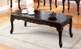 3pc Coffee Traditional Style Dark Cherry Finish Cabriole Legs And Intricate Design 1x Coffee B011P356773