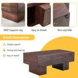 Modern Simple Walnut Colored Texture Sticker MDF Coffee Table - 43.3"x21.6"x17.2" Practical W1151P230543