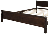 Full Size Wood Platform Bed with Headboard and Wooden Slat Support WF289141AAP