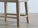 CoCo Upholstered Backless Saddle Seat Counter Stools 24" height Set of 2, Tan T2574P164812