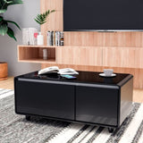 Modern Smart Coffee Table with Built-in Fridge, Bluetooth Speaker, Wireless Charging, Touch Control W1172P175395