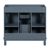 ZNTS 36'' Bathroom Vanity without Top Sink, Royal Blue Cabinet only, Modern Bathroom Storage Cabinet with WF305078AAC