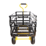 Wagon Cart Garden cart trucks make it easier to transport firewood YellowBlack W22784162