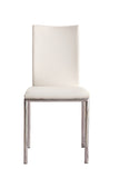 Contempory Modern Faux Leatheratte Side Chair In White, Set of 4 B091P183411