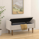 Teddy velvet storage stool, ,with storage space, suitable for apartments, living rooms and W487P226362