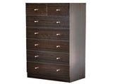 Brown particleboard with a textured melamine finish, 66*40*131cm, 52 drawer cabinet, matte gold 50861733