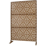 Outdoor & Indoor Privacy Metal Privacy 76" H48" W, Freestanding Decorative Privacy W465P193267