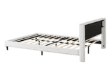Simple Modern White Plush Soft Bed Comfortable Backrest Bedroom Bed,Queen N769P292572K