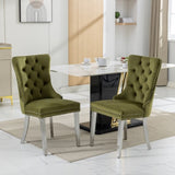Nikki Collection Modern, High-end Tufted Solid Wood Contemporary Velvet Upholstered Dining Chair W1143P151488