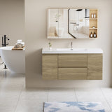 48" Floating Bathroom Vanity with Sink, Modern Wall-Mounted Bathroom Storage Vanity Cabinet with W1573P152702