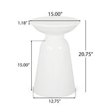 Outdoor Metal end Table -Large 73615.00WHI