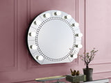 Farai Glam Mirrored & Faux Crystal Diamonds Wall Dcor Mirror B2726P244349