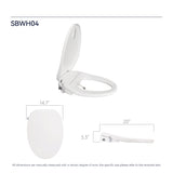 ZNTS Electric Bidet Toilet Seat Adjustable Heated Seat with Dual Control Mode Elongated Smart Toilet Seat 96667333